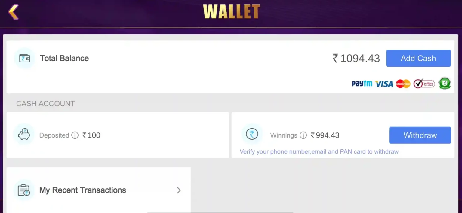 Rummy Gogo App Withdrawal Program
