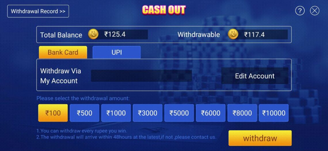 How To Withdraw Money From Teen Patti Bobo
