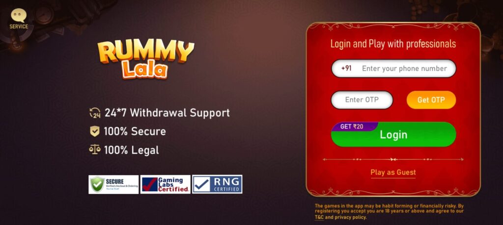 How To Login Rummy Lala Apk